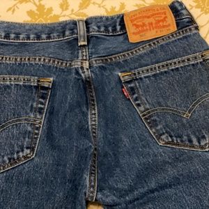 LEVIS DARK BLUE 505 JEANS 30W 30L